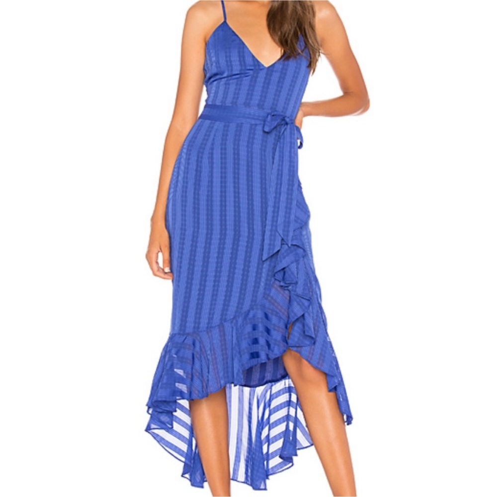 Lovers + Friends Blue Bridget Midi Dress